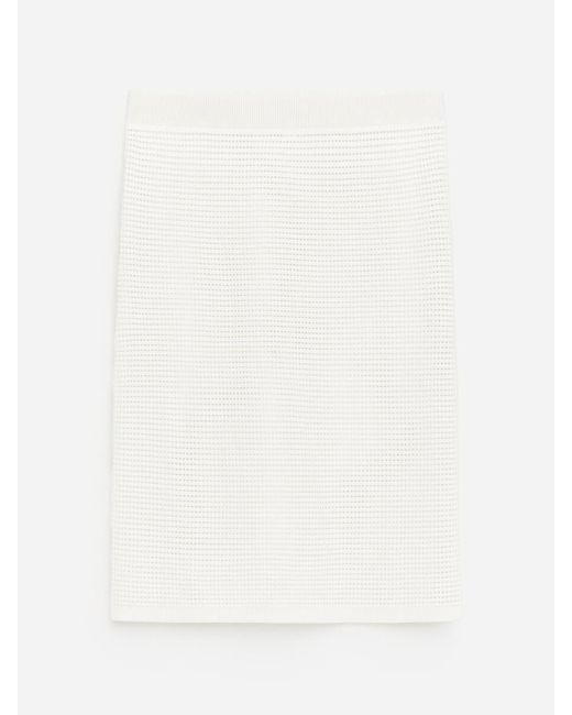 ARKET Natural Knitted Pencil Skirt
