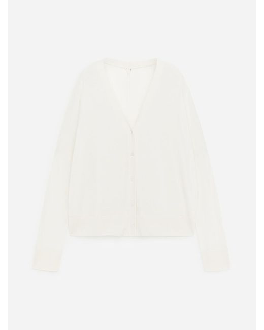 ARKET White Wool-Lyocell Cardigan