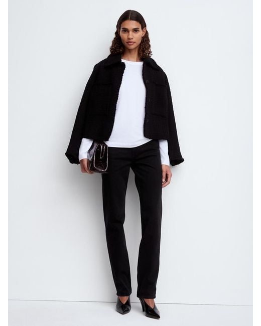 ARKET Black Wool-Blend Bouclé Jacket
