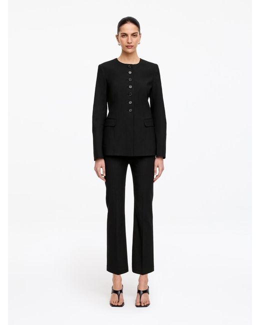 ARKET Black Linen-Blend Blazer