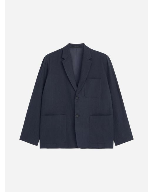 ARKET Blue Linen Blend Blazer for men