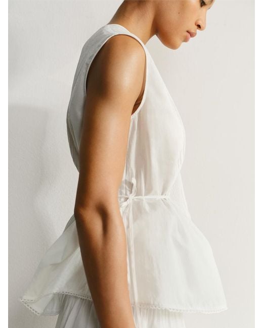 ARKET White Pintuck Top