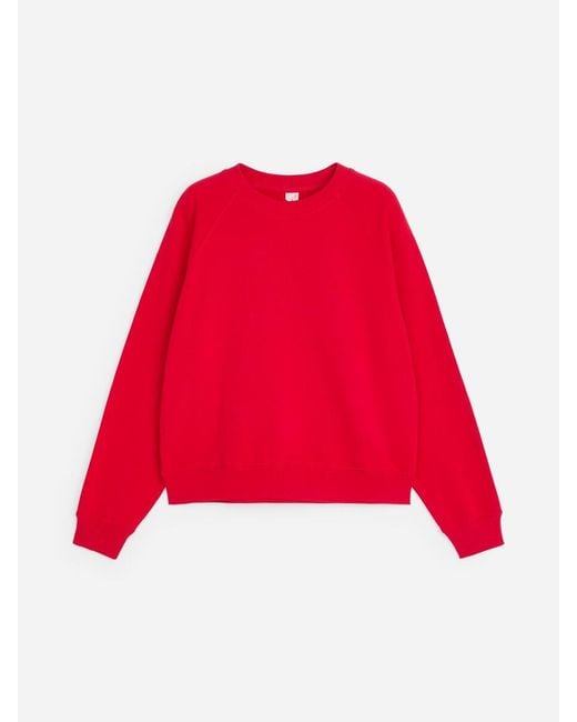 ARKET Red Terry Sweatshirt