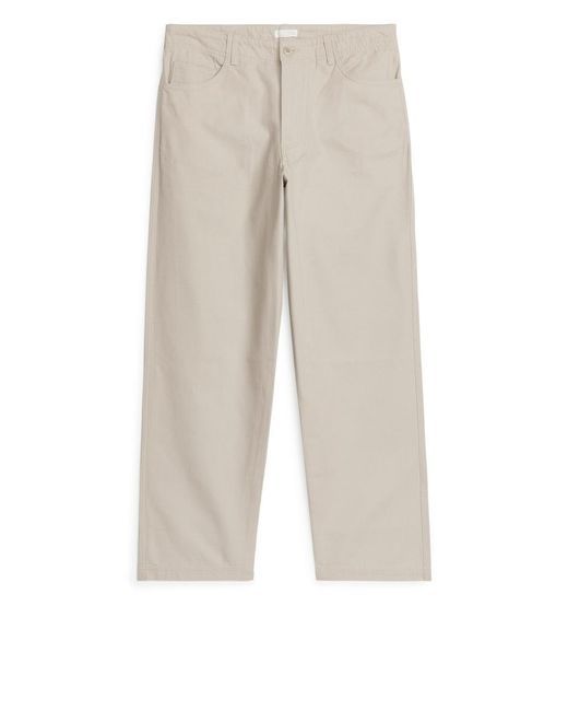 ARKET White Straight Cotton Chinos for men