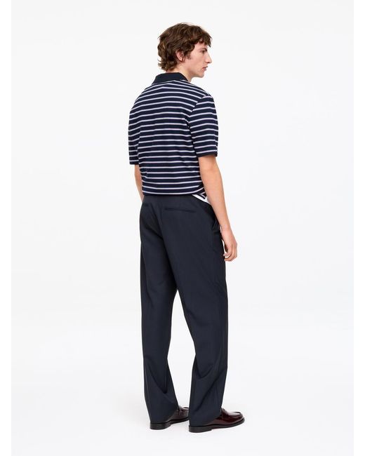 ARKET Blue Regular Lightweight Wool Trousers for men