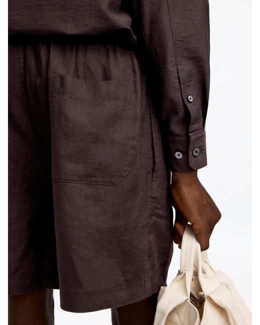 ARKET Red Linen Shorts for men