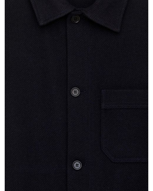 ARKET Blue Wool-Blend Overshirt for men