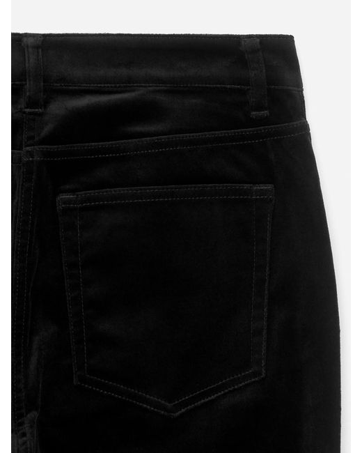 ARKET Black Flared Velvet Trousers