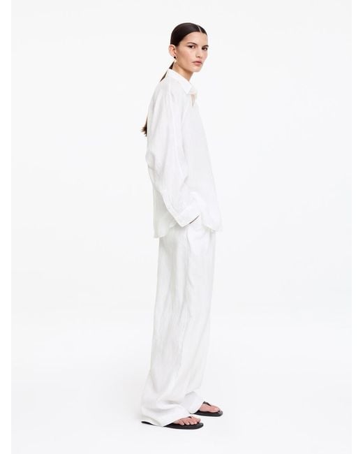 ARKET White Relaxed Linen Shirt