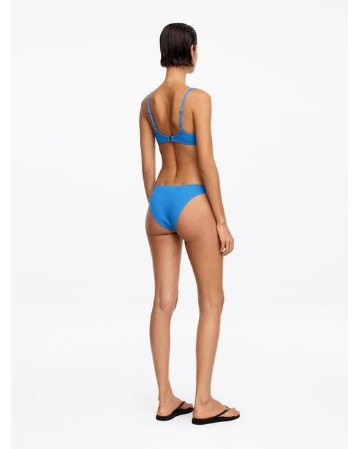 ARKET Blue V-Neck Bikini Top