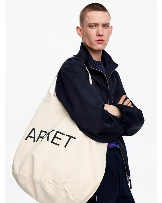 ARKET Blue Large Beach Tote for men