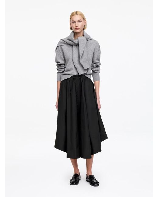 ARKET White Wide Cotton Skirt