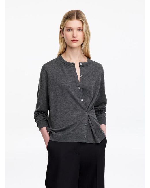 ARKET Gray Merino Wool Cardigan