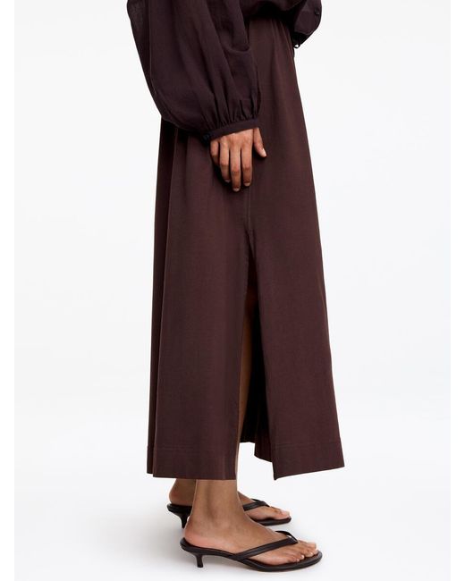 ARKET Red A-Line Midi Skirt