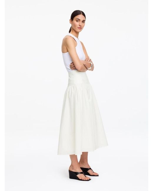 ARKET White Seersucker Skirt