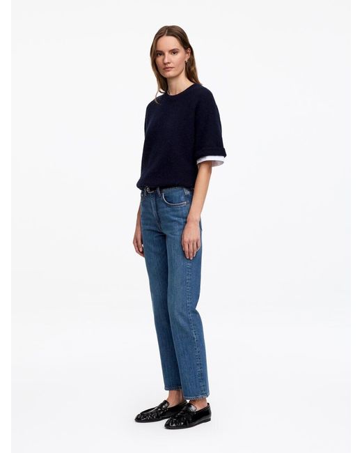 ARKET Blue Jade Cropped Slim Jeans