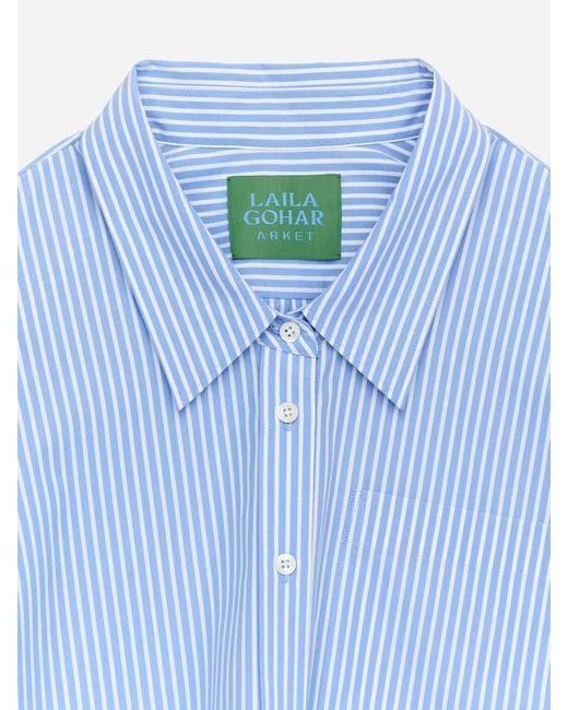 ARKET Blue And Laila Gohar Cropped Shirt