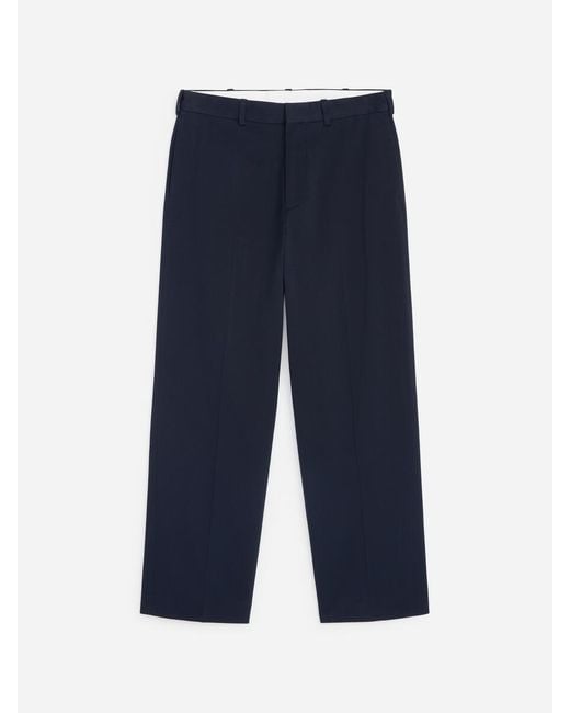 ARKET Blue Wide Cotton Linen Trousers for men