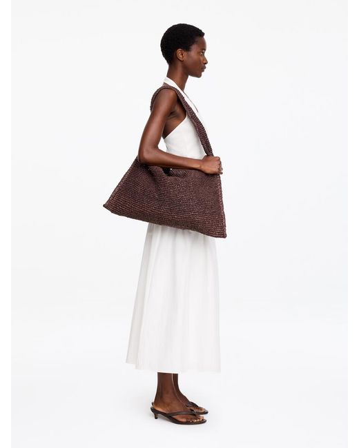 ARKET Brown Raffia Shoulder Bag