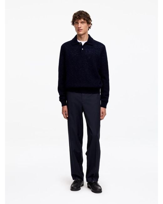 ARKET Blue Relaxed Tailored Trousers for men