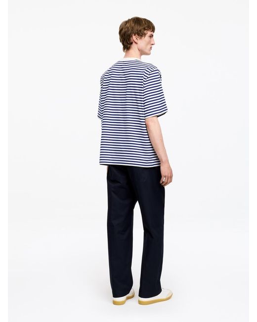 ARKET Blue Relaxed Cotton T-Shirt for men