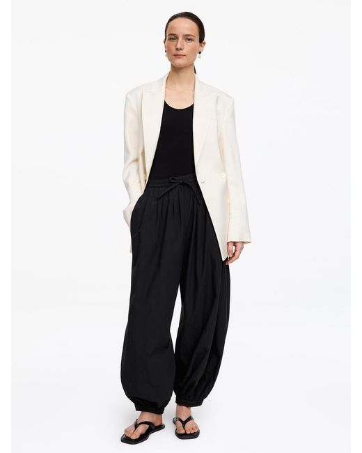 ARKET Blue Balloon Cotton Trousers