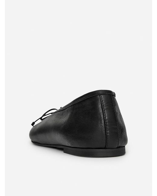 ARKET Black Leather Ballerinas
