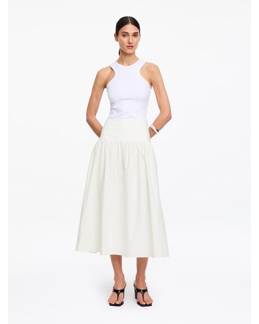 ARKET White Seersucker Skirt