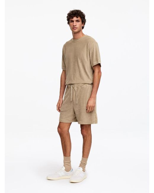 ARKET Natural Cotton Towelling Shorts for men