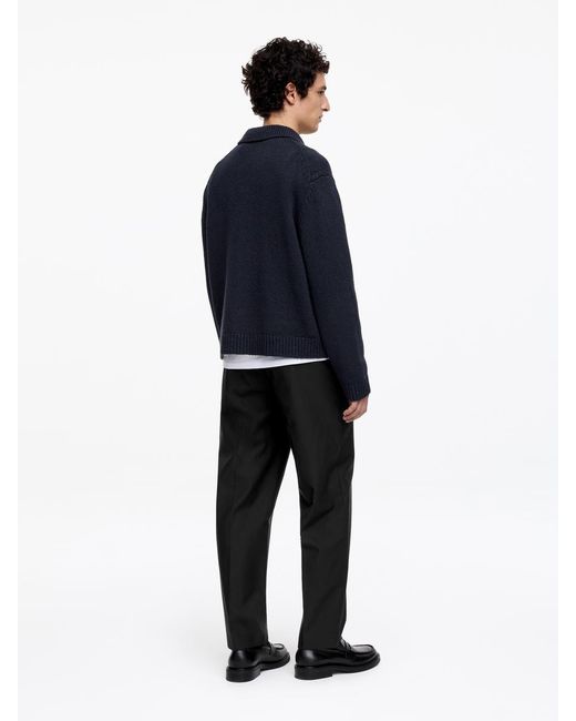 ARKET Blue Wool Blend Trousers for men