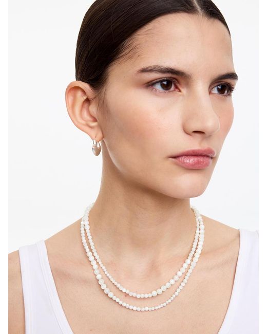 ARKET Natural Mother-Of-Pearl Beaded Necklace