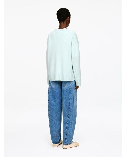 ARKET Blue Oversized Pure Cashmere Jumper​