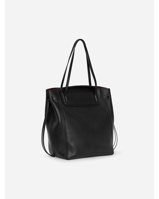 ARKET Black Leather Tote Bag