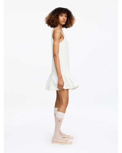ARKET White And Laila Gohar Pleated Dress