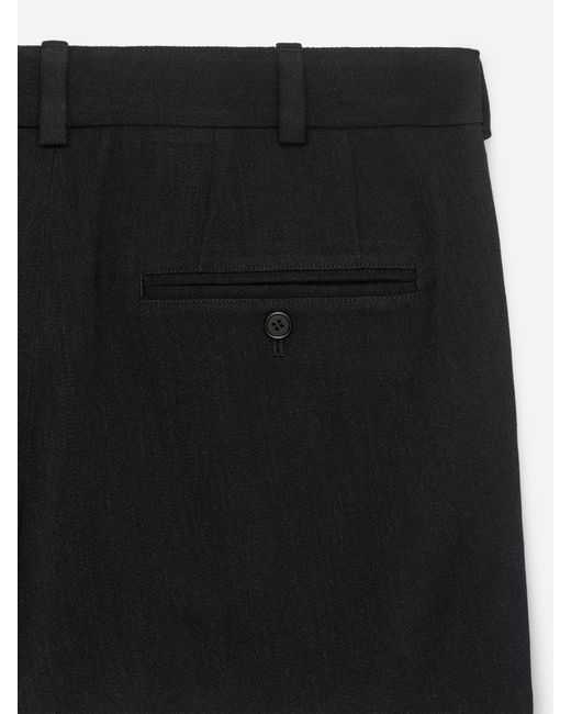 ARKET Black Loose Fit Wool Trousers for men
