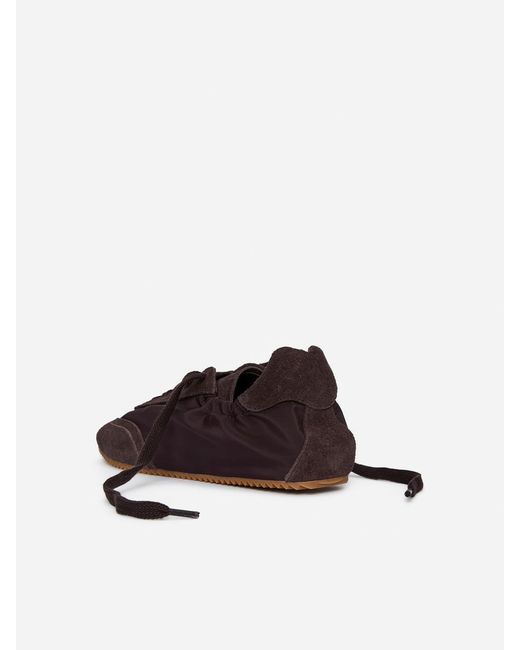 ARKET White Suede Nylon Trainers