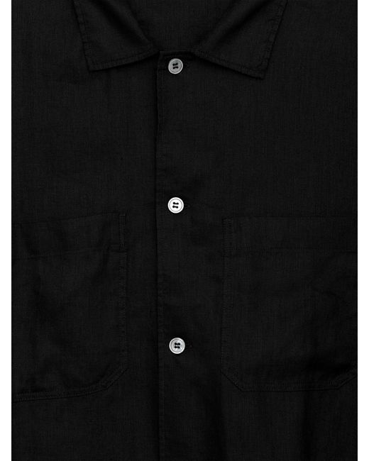 ARKET Black Relaxed Linen Shirt for men