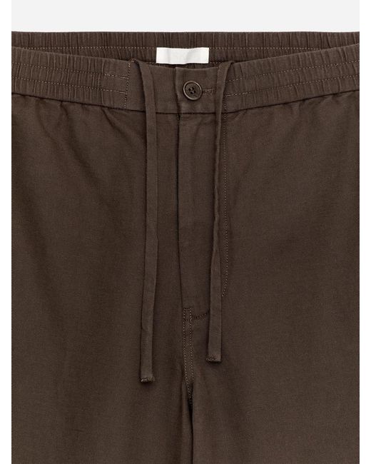ARKET Brown Linen Blend Trousers for men