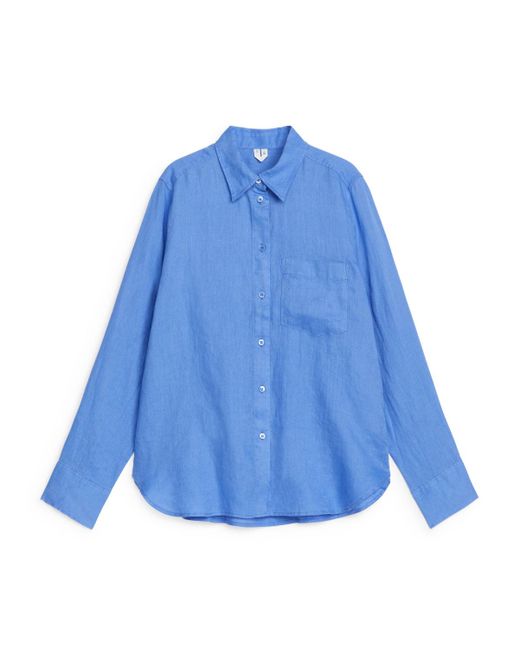 ARKET Blue Linen Shirt