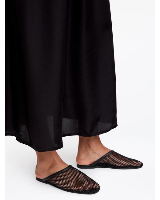 ARKET Black Fishnet Mules