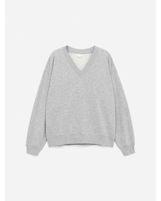 ARKET Gray V-Neck Sweatshirt