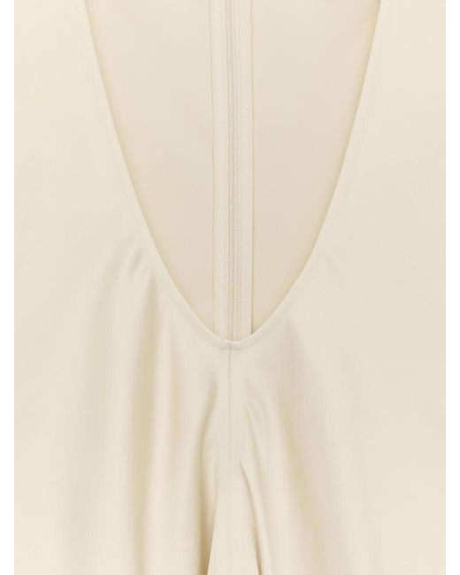 ARKET Natural Draped Satin Top