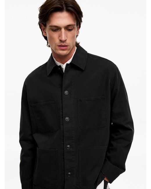 ARKET Black Utility Overshirt for men