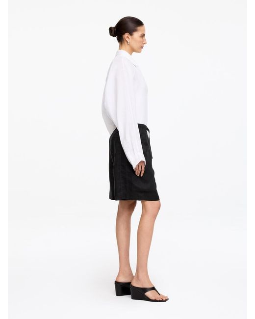 ARKET White Linen Shorts