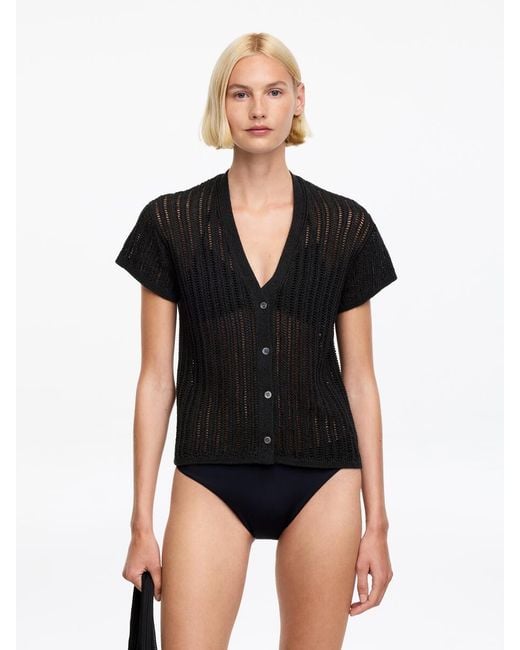 ARKET Black Crochet Cardigan