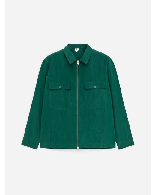 ARKET Green Lyocell Blend Overshirt for men