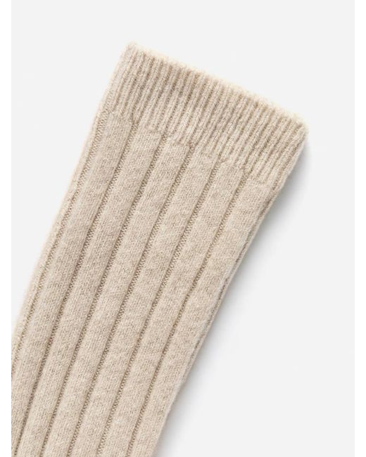 ARKET White Cashmere-Blend Rib Socks