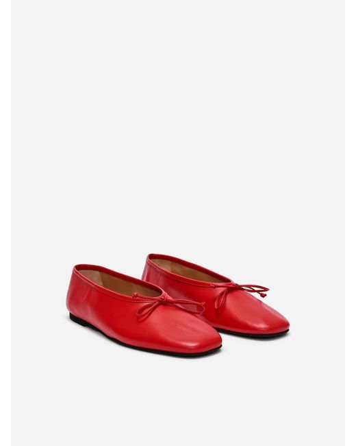 ARKET Blue Leather Ballerinas