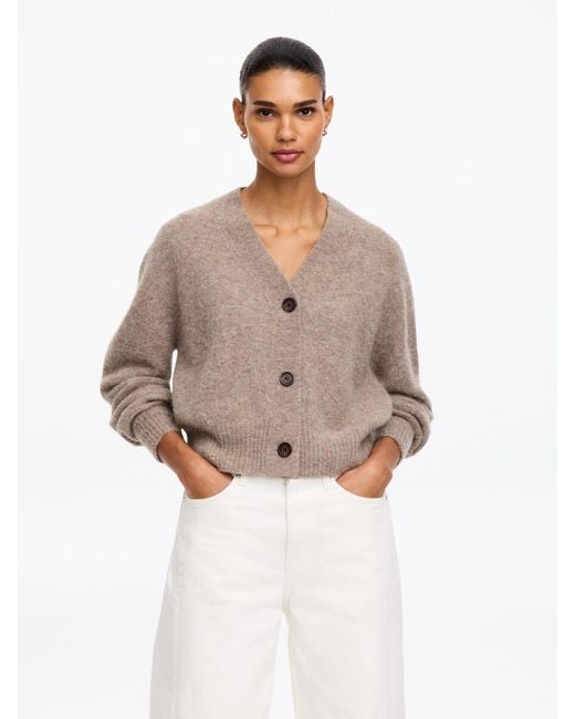 ARKET White Alpaca-Wool Blend Cardigan