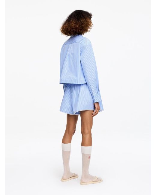ARKET Blue And Laila Gohar Cropped Shirt